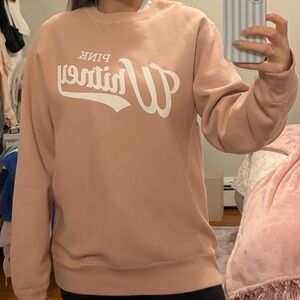 Pink Whitney, pink sweatshirt. Barstool.